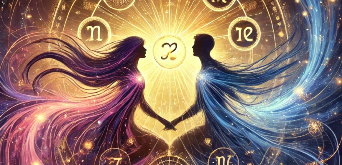 DALL·E 2025-03-11 21.05.16 - Create an intriguing, mystical, and visually engaging image for an article about numerology and karmic lessons in love. The image should incorporate s