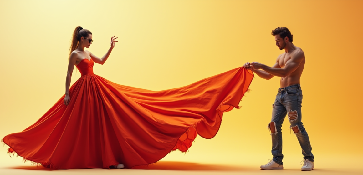 depict_a_modern_scene_where_a_stylishly_dressed_woman_in_an_extravagant_wide_gown_spreads_across_th_nvf9mxag0ql8wp7f83nl_1