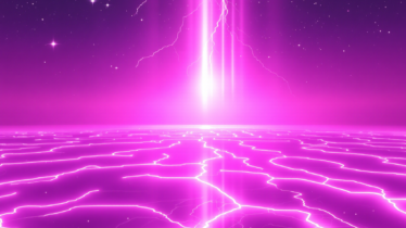 the_image_portrays_a_vivid_surreal_landscape_bathed_in_a_striking_purple_and_pink_glow_emanating_fr_cm1iqxj6rl80htz4jhma_1